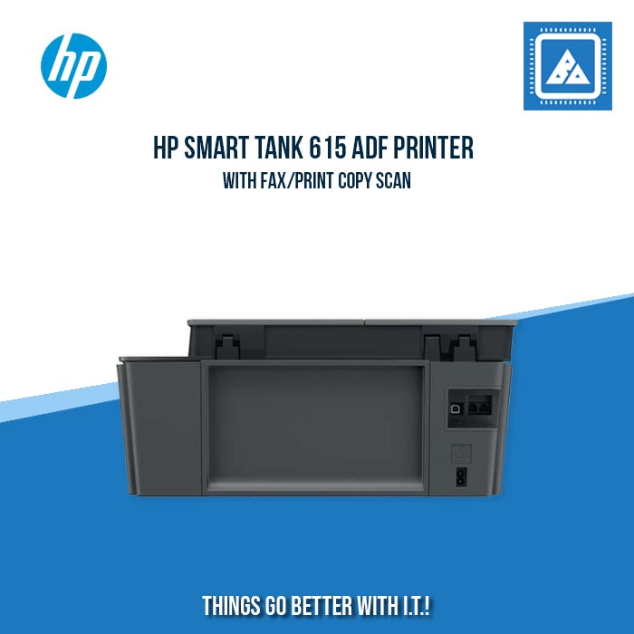 HP SMART TANK 615 ADF WITH FAX/PRINT COPY SCAN FAX/11PPM BLACK 5PPM COLOR/1200X1200 DPI/1000 PAGES DUTY/WIRELESS USB 2.0 BLUETOOTH LE/FLATBED ADF/W11H (BLK) HP SMART TANK 615 ADF WITH FAX/PRINT COPY SCAN FAX/11PPM BLACK 5PPM COLOR/1200X1200 DPI/1000 PAGES DUTY/WIRELESS USB 2.0 BLUETOOTH LE/FLATBED ADF/W11H (BLK)